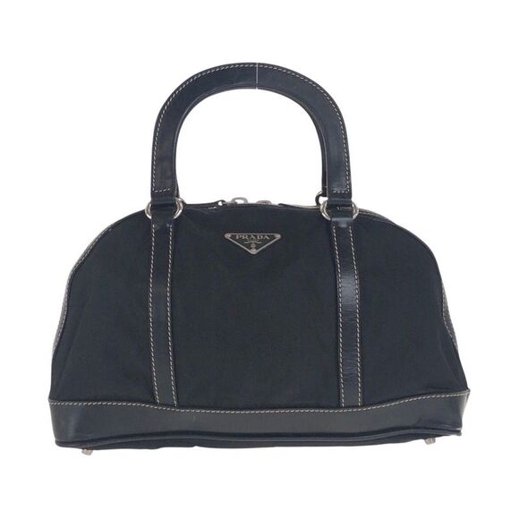 Prada Handbags - Prada Nylon Leather Tessuto Logo Handbag